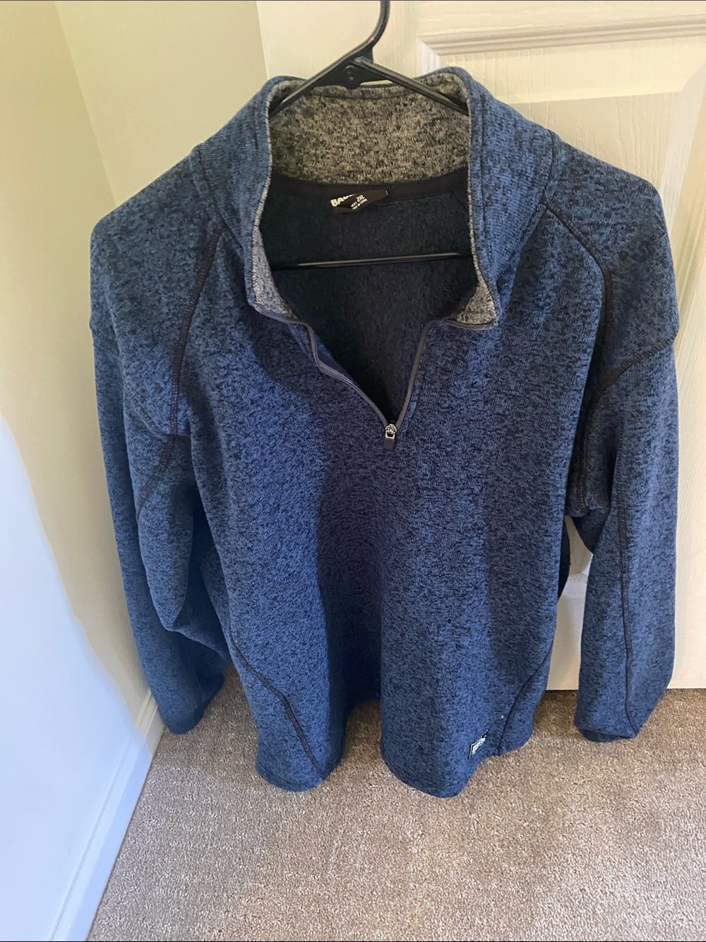 Eddie Bauer Men’s Blue Heather Half-Zip Pullover